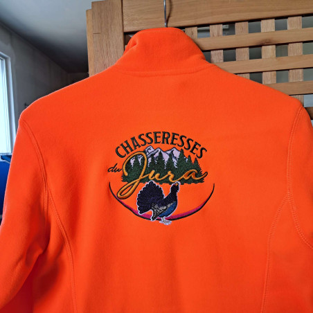 Veste polaire femme dos brodée